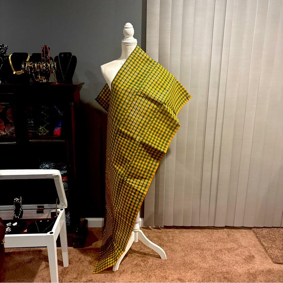 Aso oke Gele/Headwrap, Nigeria Woven Two Tone Aso Oke For Africa Wedding Attire - Picture 6 of 8